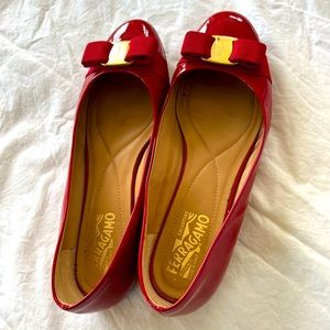 Ferragamo patent flats